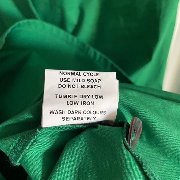 💚GUC Eshakti Sleeveties Cotton Poplin Shirtdress in Verdigris Green 💚 - Picture 5 of 5